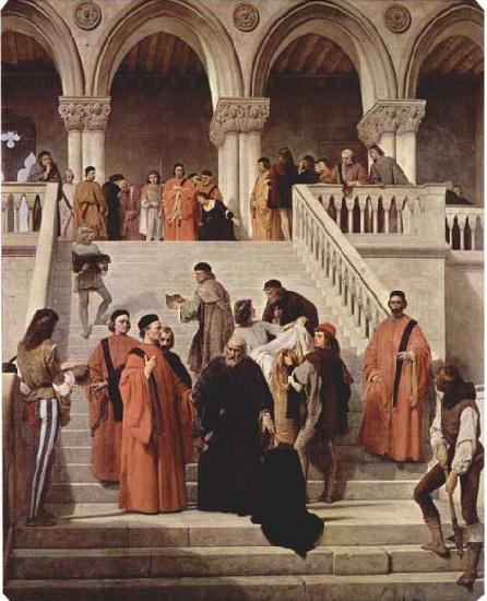 Francesco Hayez The Death of the Doge Marin Faliero oil painting image